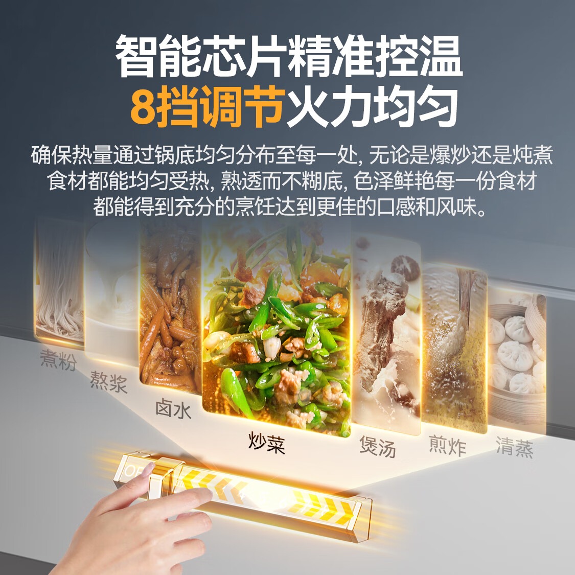 麥大廚金麥款201材質(zhì)電磁大炒爐單頭大鍋灶800