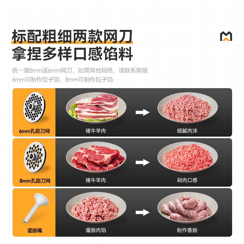 麥大廚豪華款1.8KW 臺式強(qiáng)勁絞肉機(jī)220V 