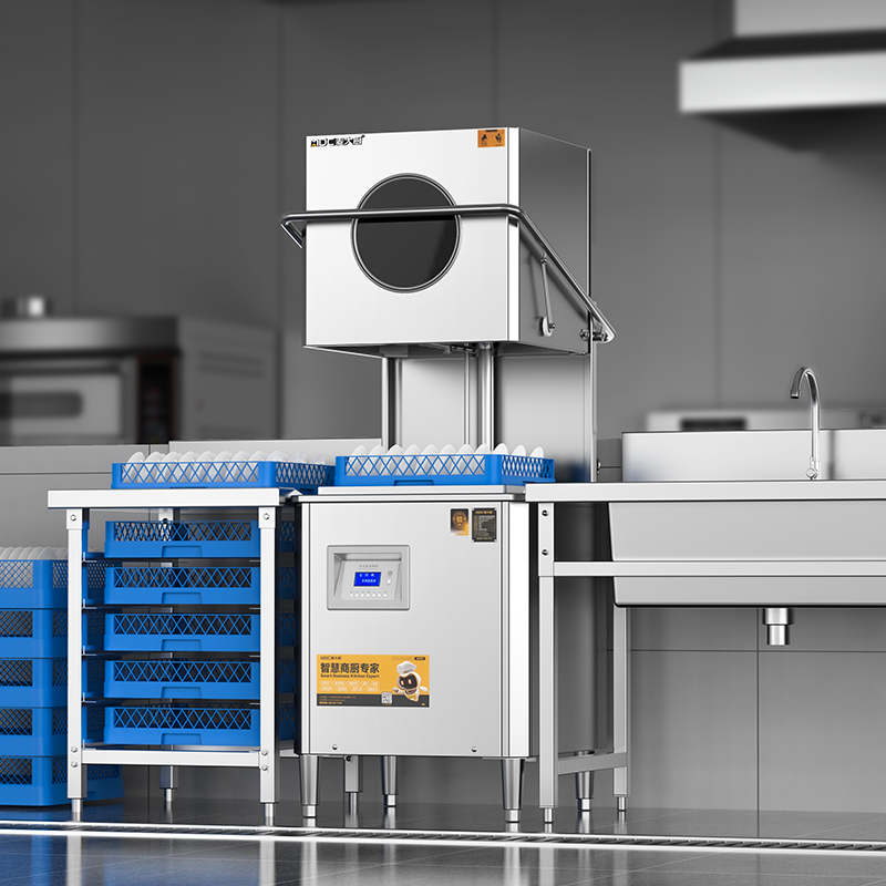 麥大廚RNHS-P60加大熱能回收款揭蓋式洗碗機(jī)商用9.75kw